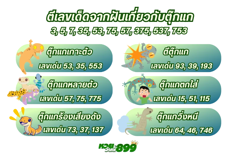 ฝันเห็นตุ๊กแก